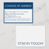 Vet Donkerblauw op Witte Verandering van de Kaart Visitekaartje (Voorkant / Achterkant)