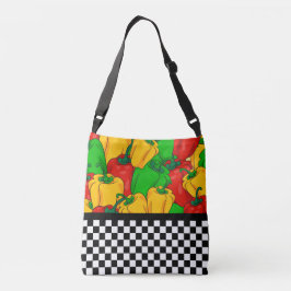 Vet driekleurig papier en karton crossbody tas