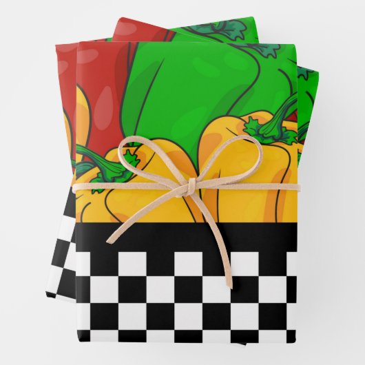 Vet driekleurig papier en karton inpakpapier vel (In situ)