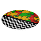 Vet driekleurig papier en karton snijplank (Hoek)