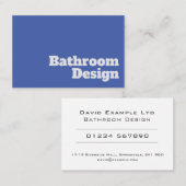 Vet & Duidelijk Badkamerontwerper Visitekaartje (Voorkant / Achterkant)