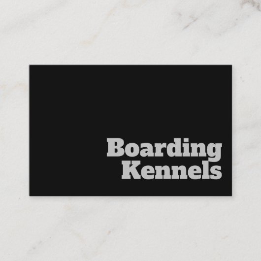 Vet & Duidelijk Boarding Kennels Ontwerp Visitekaartje (Voorkant)