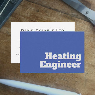 Vet & Duidelijk het Verwarmen Engineer Ontwerp Visitekaartje