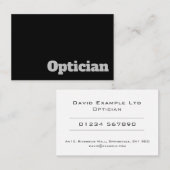 Vet & Duidelijk Optician & Optometrist Ontwerp Visitekaartje (Voorkant / Achterkant)