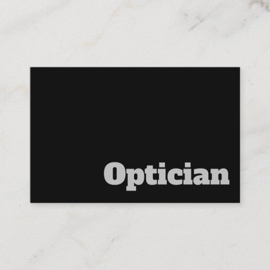 Vet & Duidelijk Optician & Optometrist Ontwerp Visitekaartje (Voorkant)