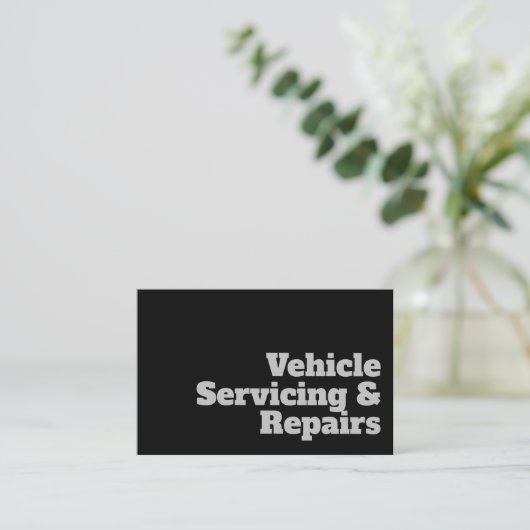 Vet & duidelijk voertuig Onderhoud & Reparaties On Visitekaartje (Staand voorkant)