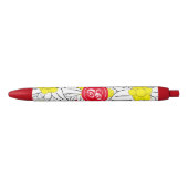 Vet Edelweiss-patroon Monogram Pen (Voorkant)