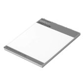 Vet Eenvoudig Minimaal Grijs Kader Van het Bureau  Notitieblok (Linkerzijde)