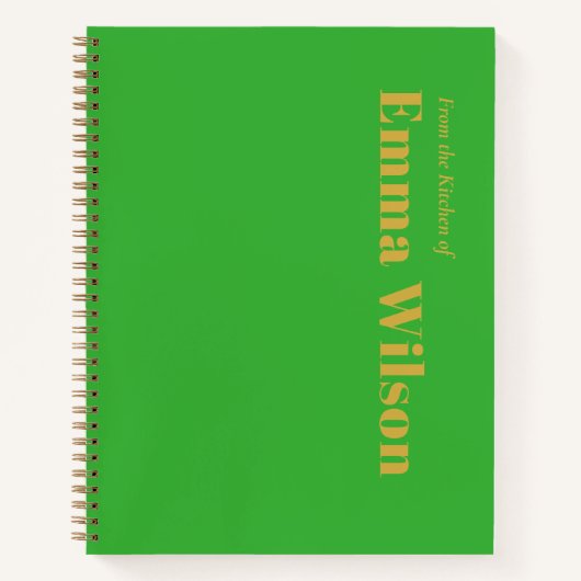 Vet Eenvoudig Minimalistisch Groen Monogram Naam R Notitieboek (Voorkant)