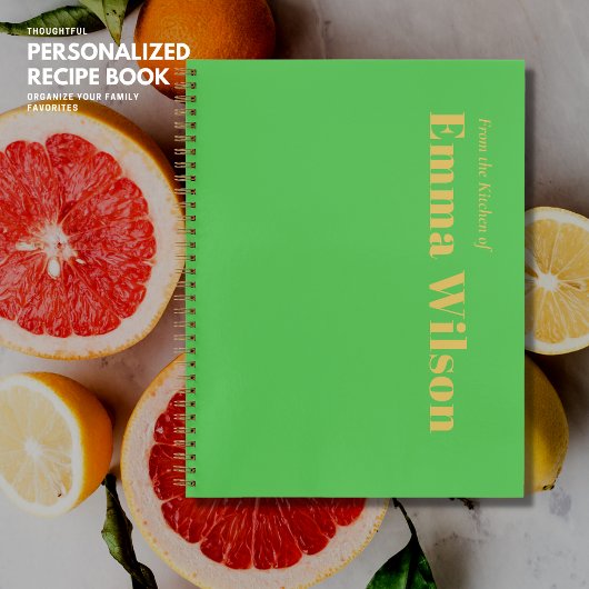 Vet Eenvoudig Minimalistisch Groen Monogram Naam R Notitieboek