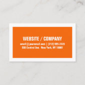 Vet Eenvoudig Oranje en wit Visitekaartje van de G (Achterkant)
