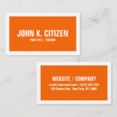 Vet Eenvoudig Oranje en wit Visitekaartje van de G (Voorkant / Achterkant)