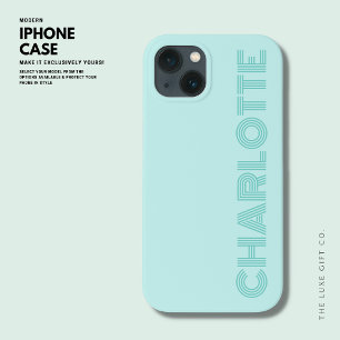 Vet eenvoudig trendy groen gepersonaliseerd monogr Case-Mate iPhone case