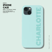 Vet eenvoudig trendy groen gepersonaliseerd monogr Case-Mate iPhone case