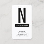 Vet Eenvoudig Trendy Professioneel Modern Minimali Visitekaartje (Voorkant)