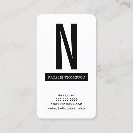 Vet Eenvoudig Trendy Professioneel Modern Minimali Visitekaartje (Voorkant)