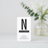 Vet Eenvoudig Trendy Professioneel Modern Minimali Visitekaartje (Staand voorkant)