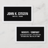 Vet eenvoudig Visitekaartje - zwart-wit (Voorkant / Achterkant)