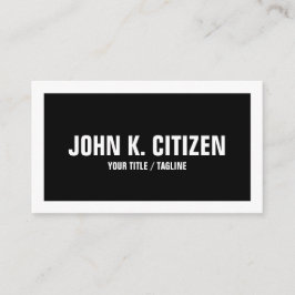 Vet eenvoudig Visitekaartje - zwart-wit