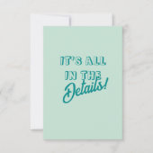 Vet Eenvoudig Western Modern Wedding Details Kaart (Voorkant)