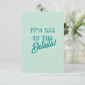 Vet Eenvoudig Western Modern Wedding Details Kaart (Staand voorkant)