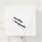 Vet Eenvoudig Zwart-Wit Chique Modern Bruiloft Bedankjes Labels (In situ)