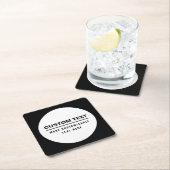 Vet Eenvoudige  Tekst Sjabloon Kartonnen Onderzetters (Insitu)