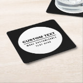 Vet Eenvoudige  Tekst Sjabloon Kartonnen Onderzetters (Schuin)