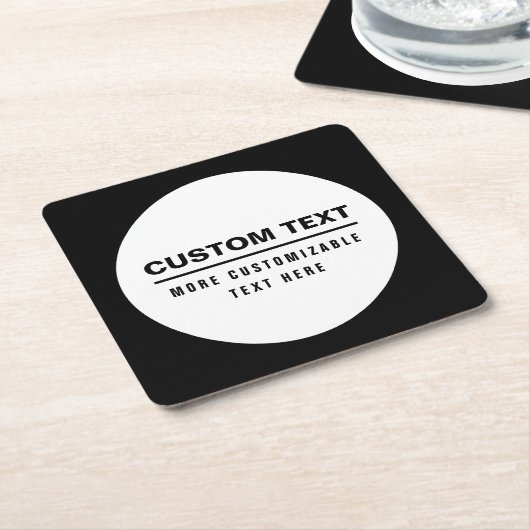 Vet Eenvoudige  Tekst Sjabloon Kartonnen Onderzetters (Schuin)