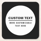 Vet Eenvoudige  Tekst Sjabloon Kartonnen Onderzetters (Voorkant)