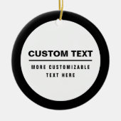 Vet Eenvoudige Tekst Sjabloon Keramisch Ornament (Voorkant)