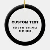 Vet Eenvoudige Tekst Sjabloon Keramisch Ornament (Achterkant)