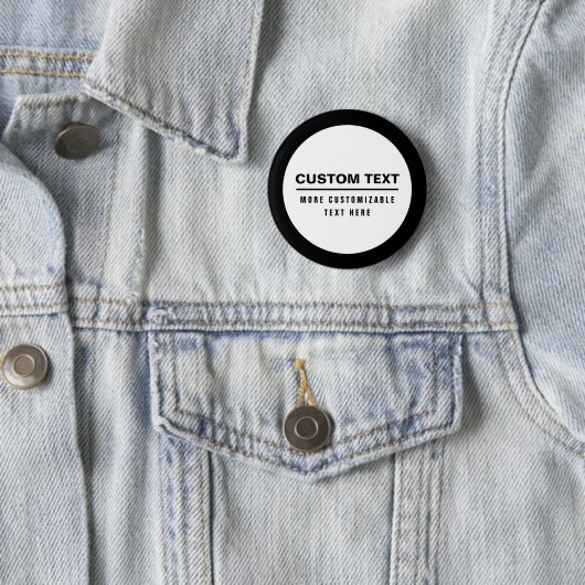 Vet Eenvoudige Tekst Sjabloon Ronde Button 5,7 Cm (In situ)