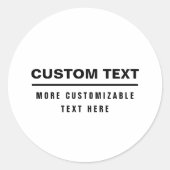 Vet Eenvoudige Tekst Sjabloon Ronde Sticker (Voorkant)