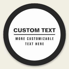 Vet Eenvoudige  Tekst Sjabloon Ronde Sticker