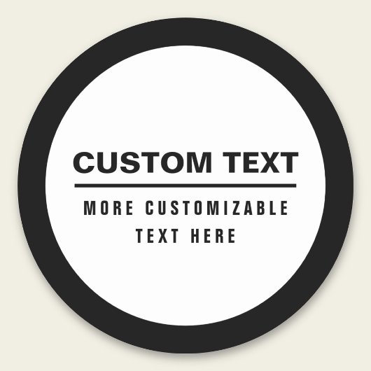 Vet Eenvoudige  Tekst Sjabloon Ronde Sticker