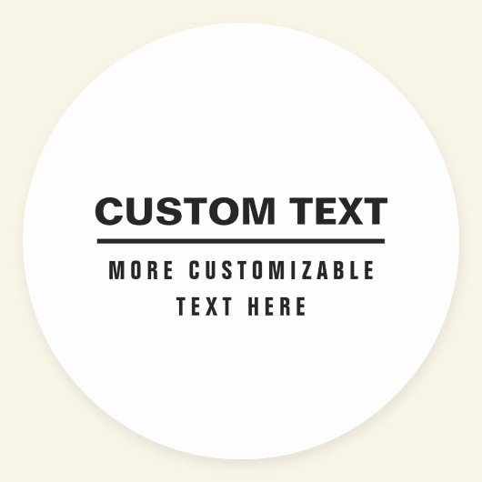 Vet Eenvoudige Tekst Sjabloon Ronde Sticker