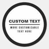 Vet Eenvoudige  Tekst Sjabloon Ronde Sticker (Voorkant)