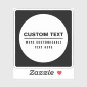 Vet Eenvoudige Tekst Sjabloon Sticker (Vel)