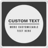 Vet Eenvoudige Tekst Sjabloon Sticker (Voorkant)