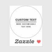 Vet Eenvoudige Tekst Sjabloon Sticker (Vel)