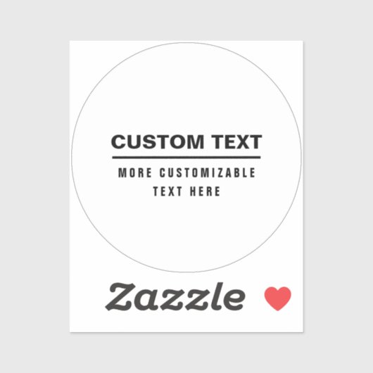 Vet Eenvoudige Tekst Sjabloon Sticker (Vel)