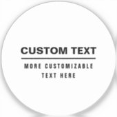 Vet Eenvoudige Tekst Sjabloon Sticker (Voorkant)