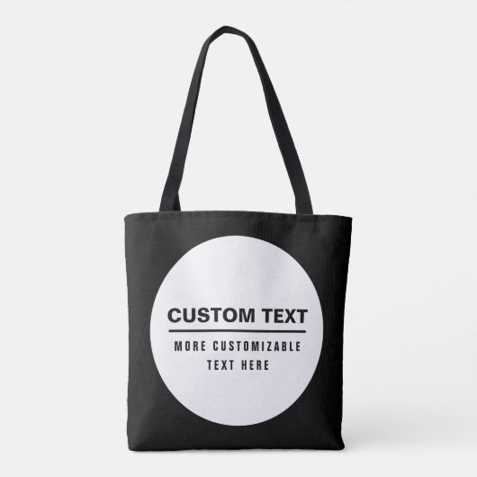 Vet Eenvoudige  Tekst Sjabloon Tote Bag (Achterkant)