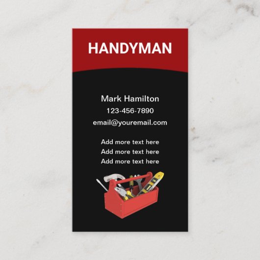 Vet eenvoudige verticale handbediening Visitekaart Visitekaartje (Voorkant)