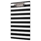 Vet eenvoudige zwarte en witte strepen klembord (Links)