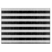 Vet eenvoudige zwarte en witte strepen snijplank (Voorkant)