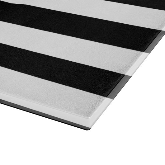 Vet eenvoudige zwarte en witte strepen snijplank (Hoek)