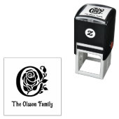 Vet eerste met roos familienaam datum Oprichtingsj Zelfinktende Stempel (In situ)