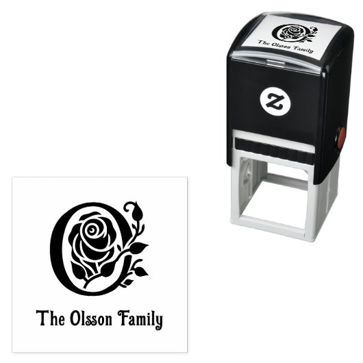 Vet eerste met roos familienaam datum Oprichtingsj Zelfinktende Stempel (In situ)